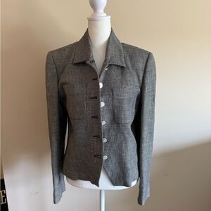 Breeches houndstooth  Gray Jacket riding jacket wool vintage USA sz 6